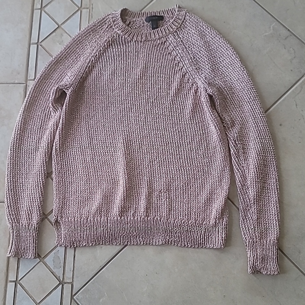 J. Crew Light Mauve Knit Sweater